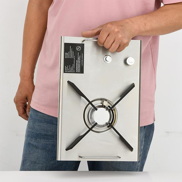 Camping Cooking Top - Réchaud d'extérieur portable, table pliante double