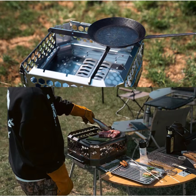 Camping Cooking Equipment Electric - Poêle à bois Portable en acier