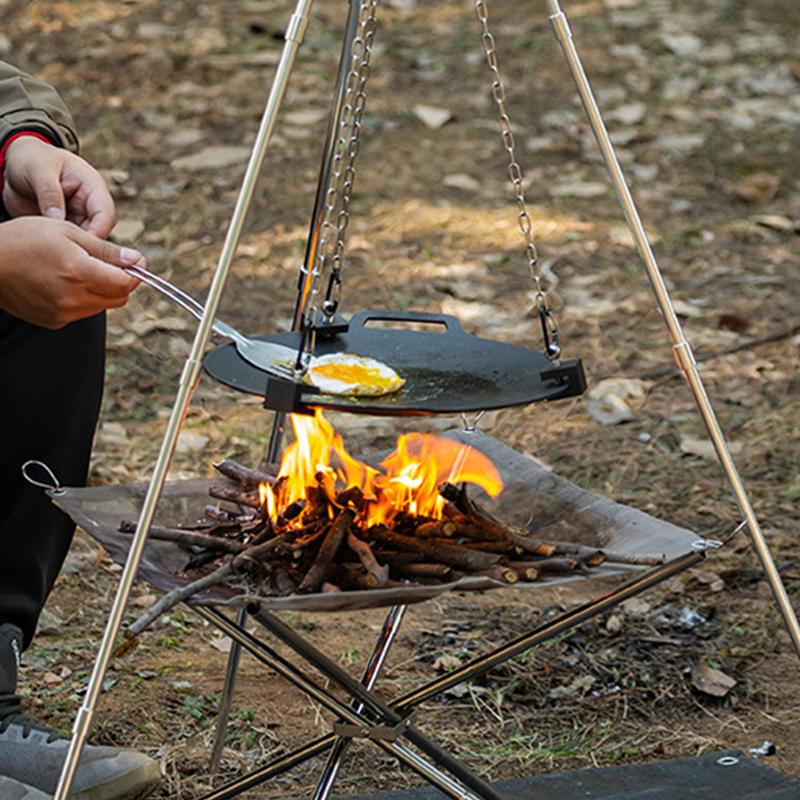Camping Cooking One Pot - Trépied de feu de camp extérieur,
