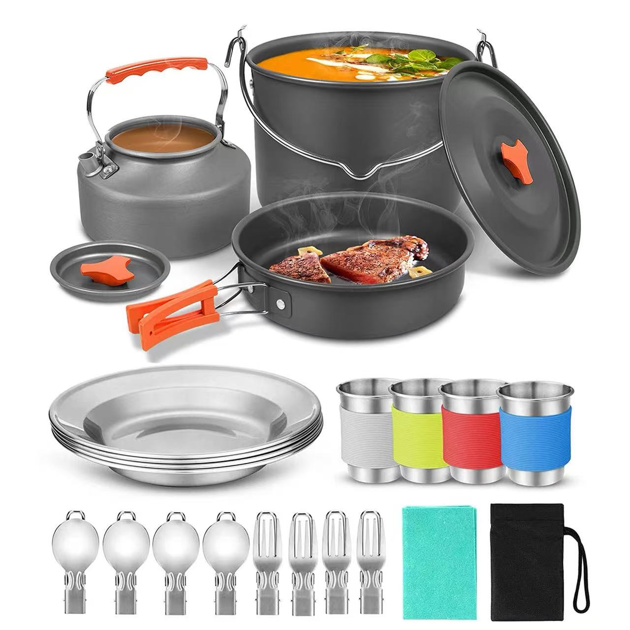 Camping Cooking One Pot - Batterie de cuisine de camping en