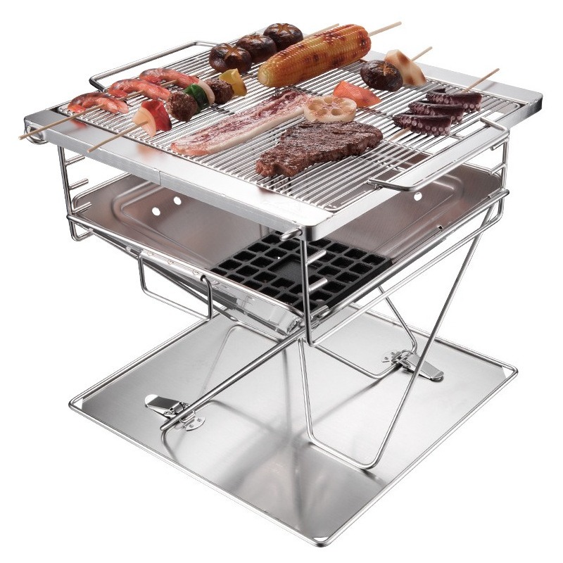 Camping Cooking Fire Pit - MT‑045 Barbecue pliant portable en acier