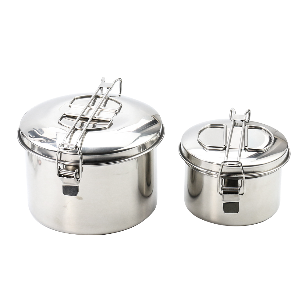 Camping Cooking Pot With Lid - Pot suspendu de Camping en acier