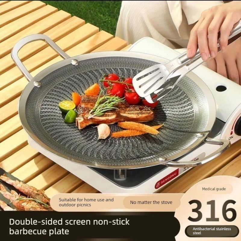 Camping Cooking Bbq - Poêle de cuisson multifonctionnelle en acier