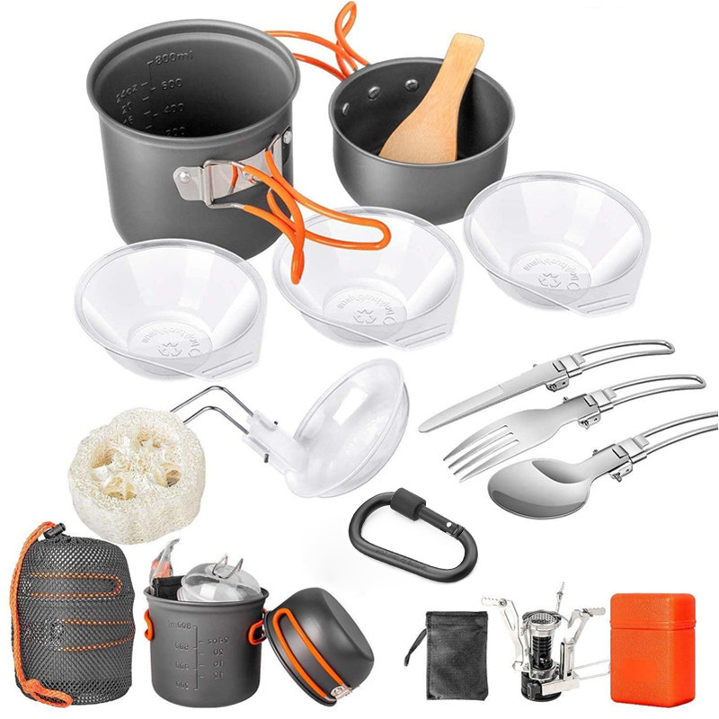 Camping Cooking Pots And Pans Set - Kit de cuisine de camping, ensemble