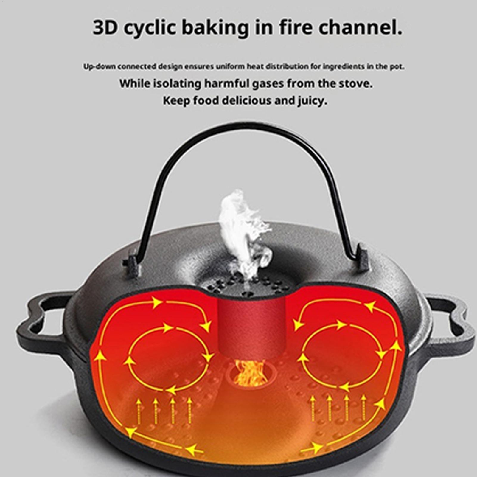 Camping Cooking Handle - Marmite à chaudron pour la cuisson,