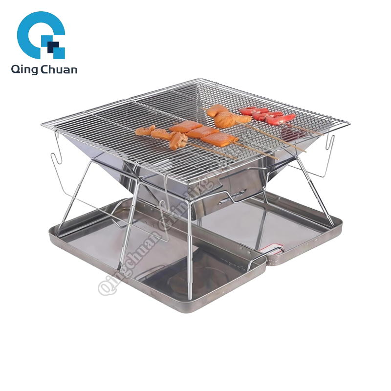 Camping Cooking Fire Pit - Réchaud de camping pliable en acier