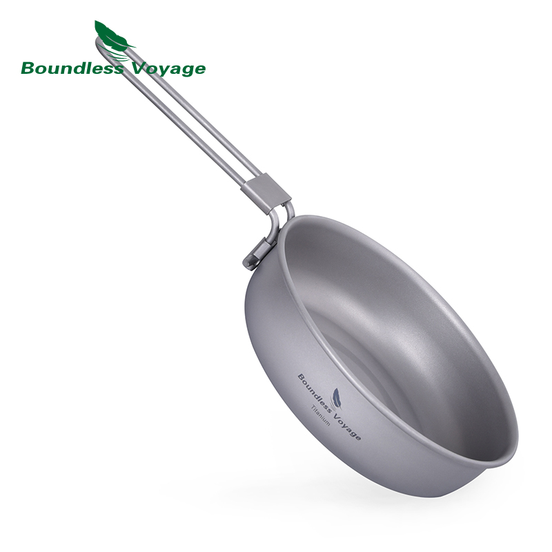 Camping Cooking Set Compact - Poêle à frire en titane ultralégère,