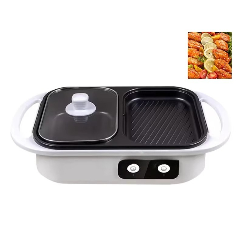 Camping Cooking One Pot - Barbecue antiadhésif multifonctionnel deux-en-un, machine à