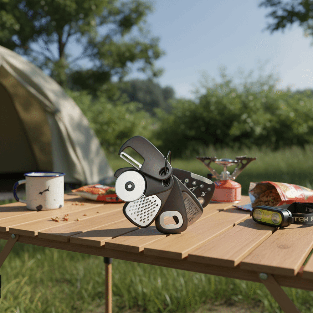 Camping Cooking Set Compact - Ensemble d'ustensiles de camping au design