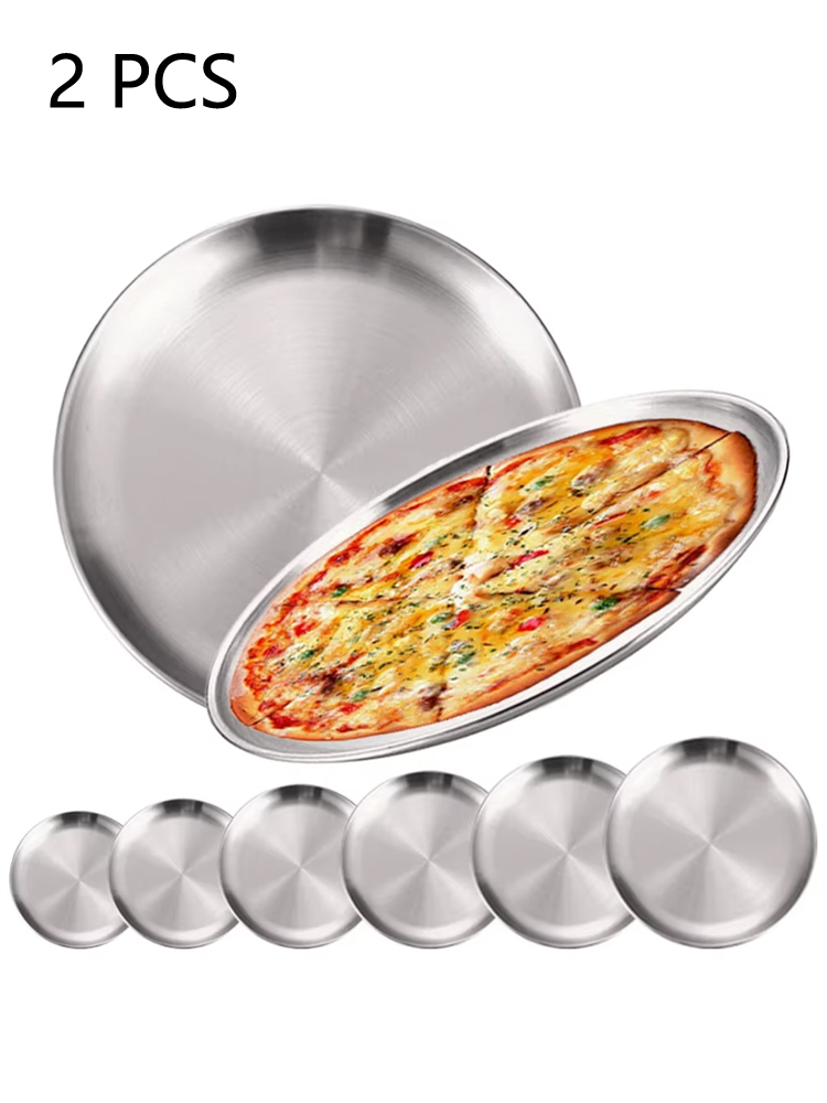 Camping Cooking Tray - 2 pièces de plats ronds en