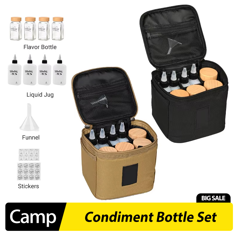 Camping Cooking Oil - Ensemble de bouteilles d'assaisonnement pour le