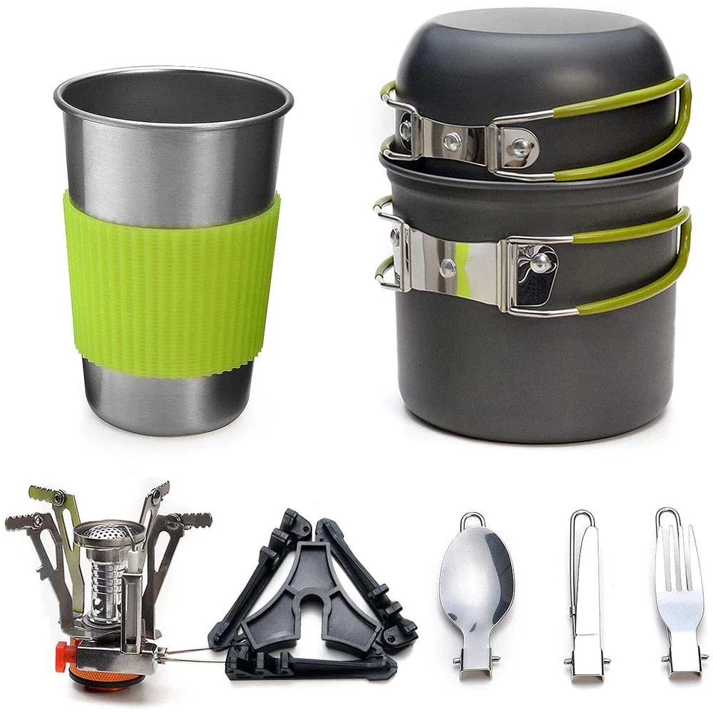 Camping Cooking Fire Pit - Kit d'ustensiles de cuisine de Camping