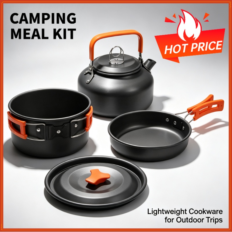 Camping Cooking Set Stainless Steel - Ensemble de cuisine de camping, ustensiles