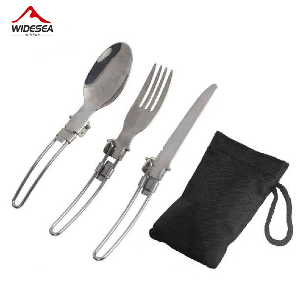 Camping Cooking Set Stainless Steel - 3 pièces 1 ensemble Portable Camping