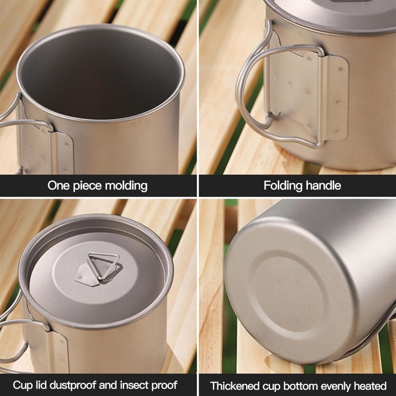 Tasse de camping en titane ave - Camping Cooking Mug avis et prix