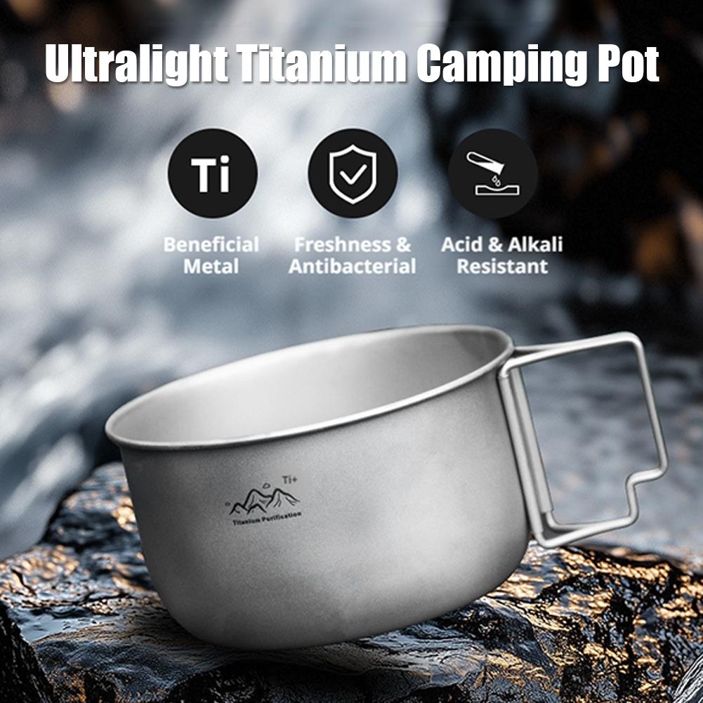 Casserole de camping en titane - Camping Cooking Handle avis et prix