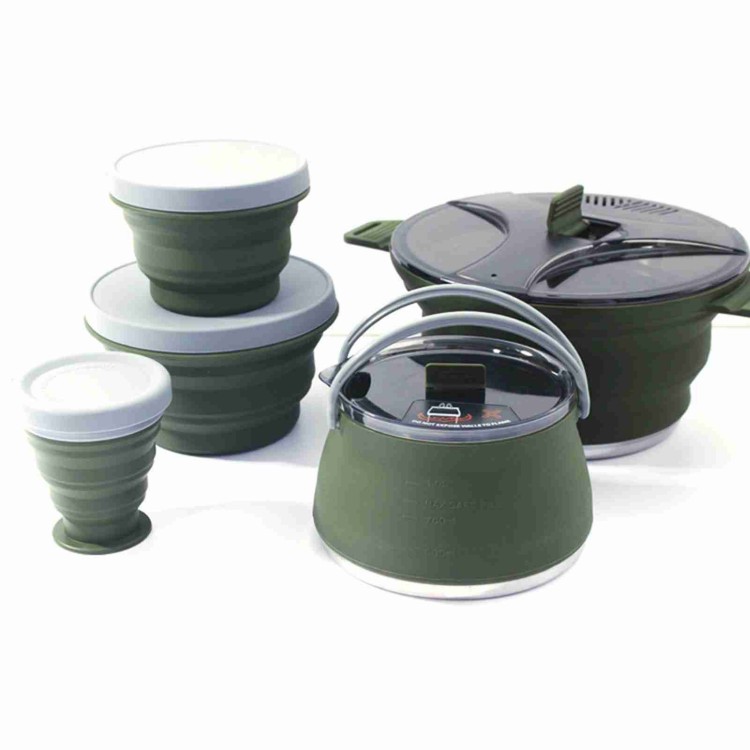Ensemble de casseroles pliante - Camping Cooking Set Compact avis et prix