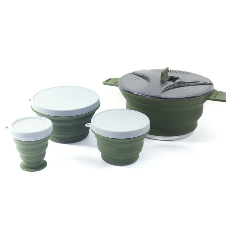 Ensemble de casseroles pliante - Camping Cooking Set Compact avis et prix