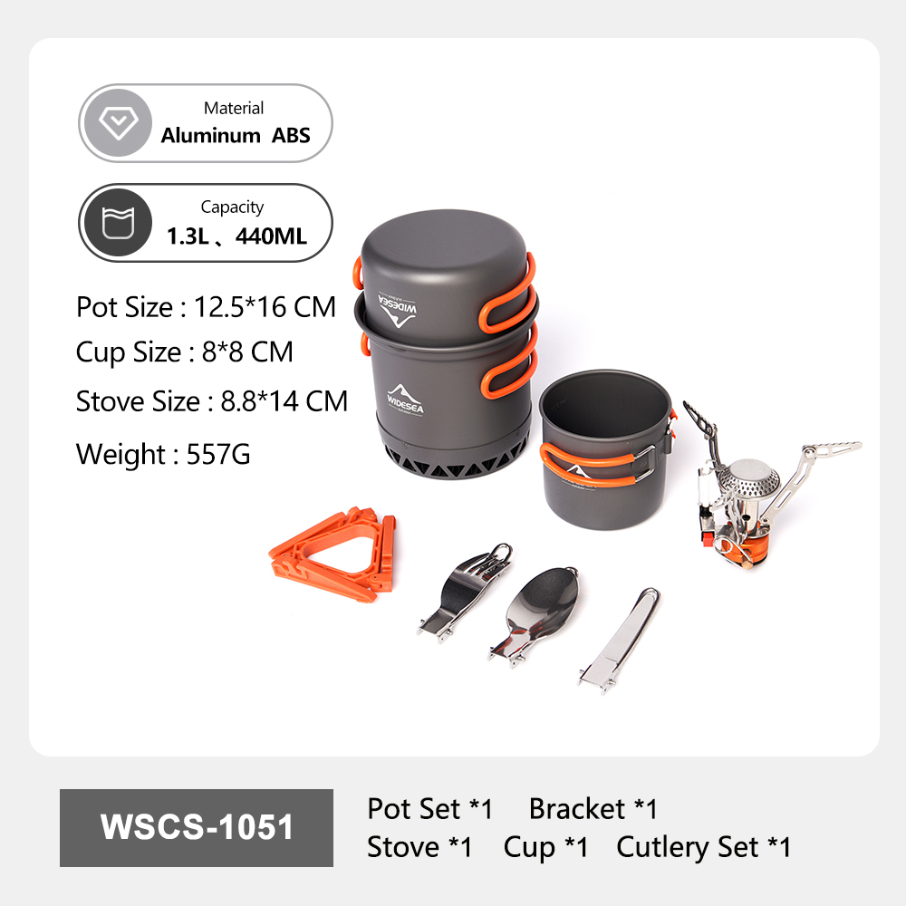 Widesea – ensemble d'ustensile - Camping Cooking Set Compact avis et prix