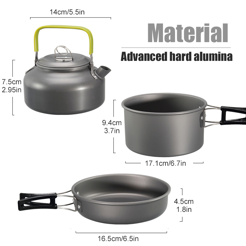 WESTTUNE – Kit d'ustensiles de - Camping Cooking Pots And Pans Set avis et prix