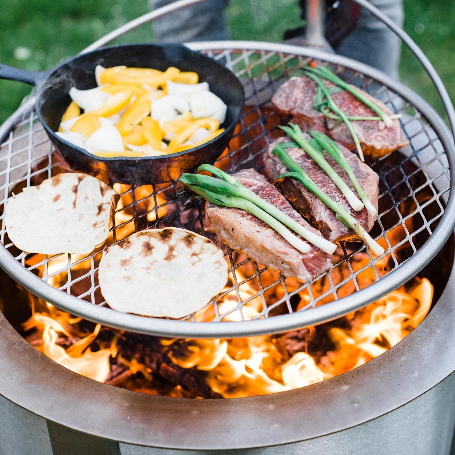 Grille de cuisson pour feu de  - Camping Cooking Fire Pit avis et prix