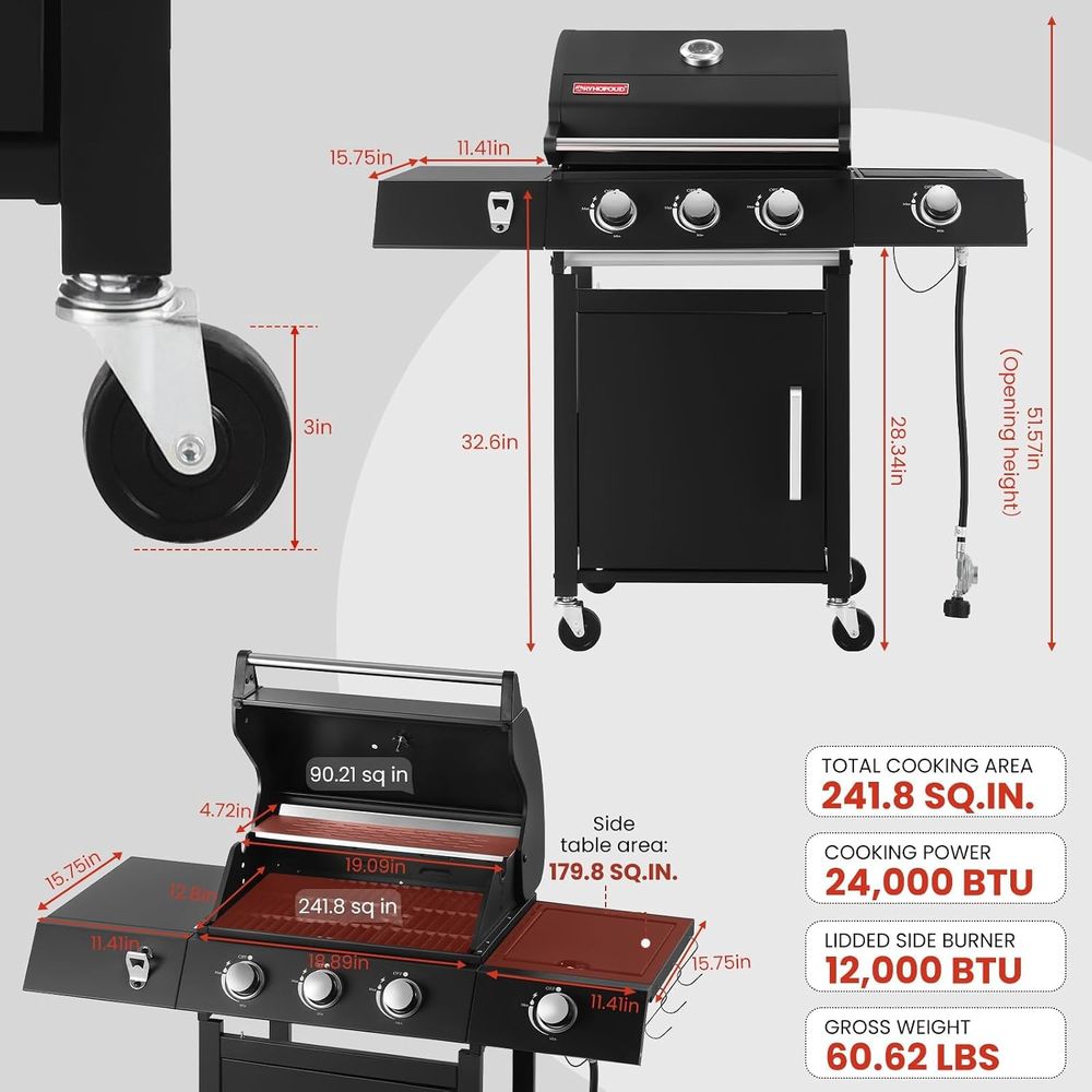 Barbecue au gaz propane à 3 br - Camping Cooking Top avis et prix