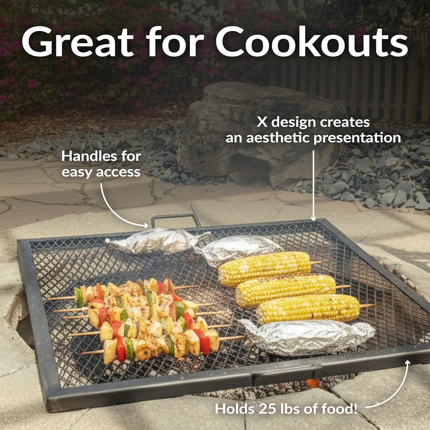 Grille de barbecue carrée en a - Camping Cooking Fire Pit avis et prix