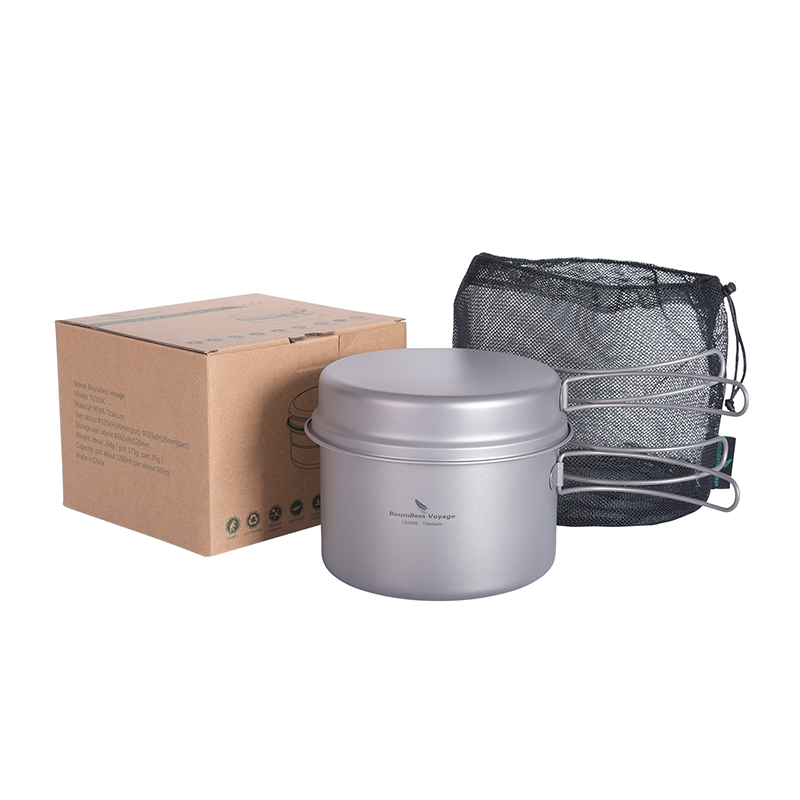 Poêle à frire en titane Boundl - Camping Cooking Pots And Pans Set avis et prix