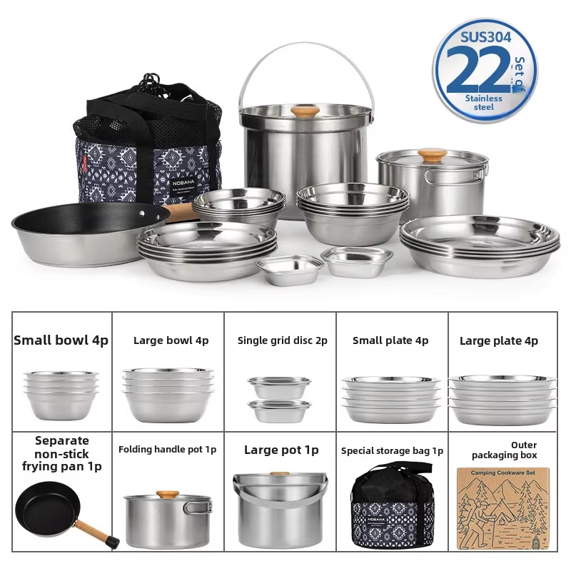 NOBANA plus récent ensemble de - Camping Cooking Kit avis et prix
