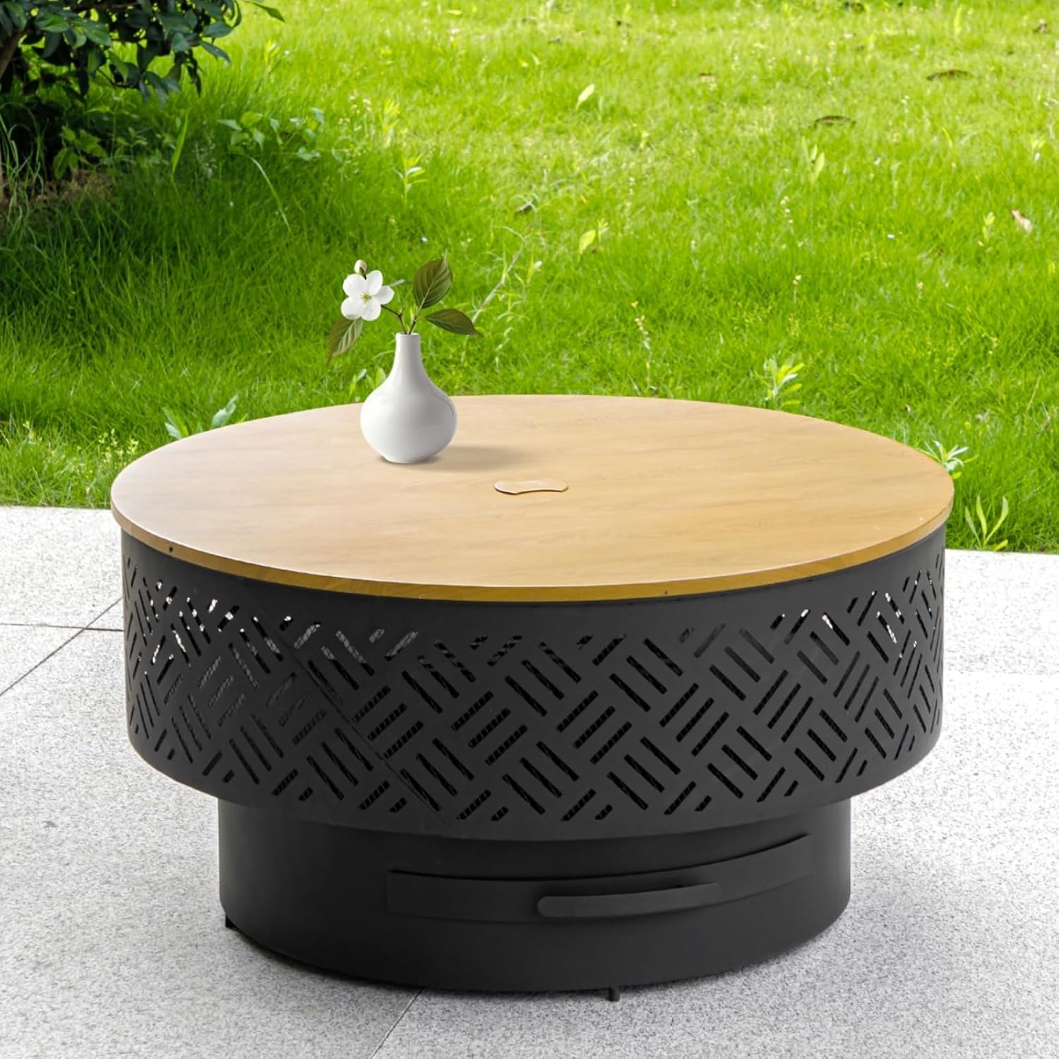 Table de foyer ronde en métal  - Camping Cooking Fire Pit avis et prix