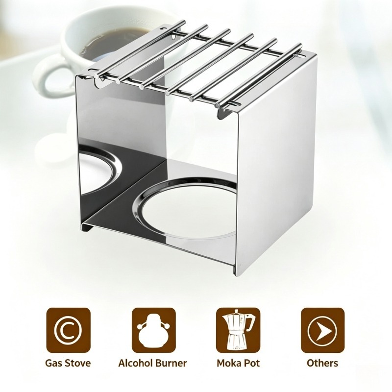 Support carré en acier inoxyda - Camping Cooking Set Stainless Steel avis et prix