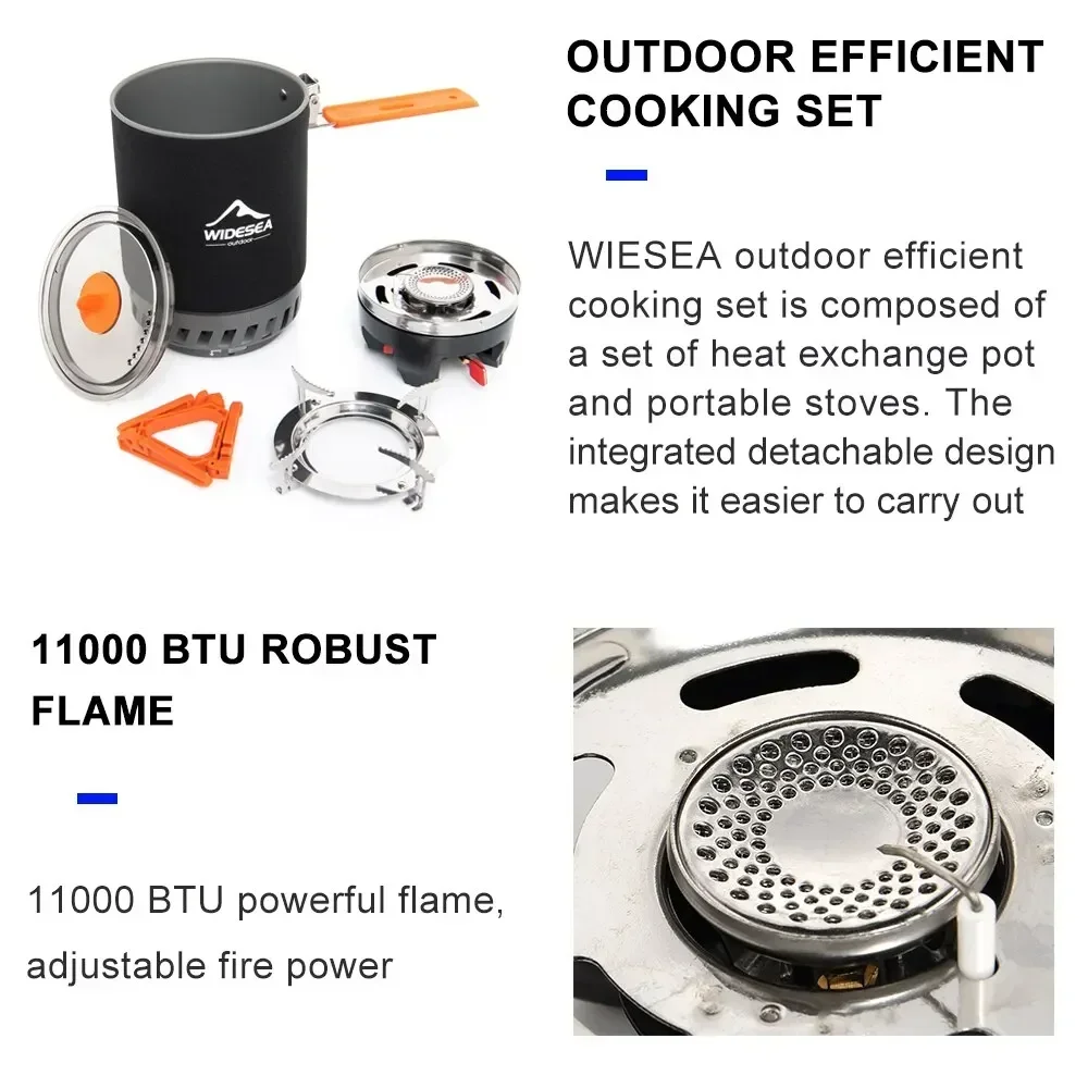 Widesea poêle brûleur Pot tour - Camping Cooking One Pot avis et prix