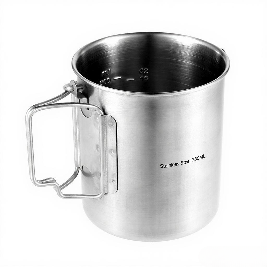 Pot en acier inoxydable de 750 - Camping Cooking Pot With Lid avis et prix