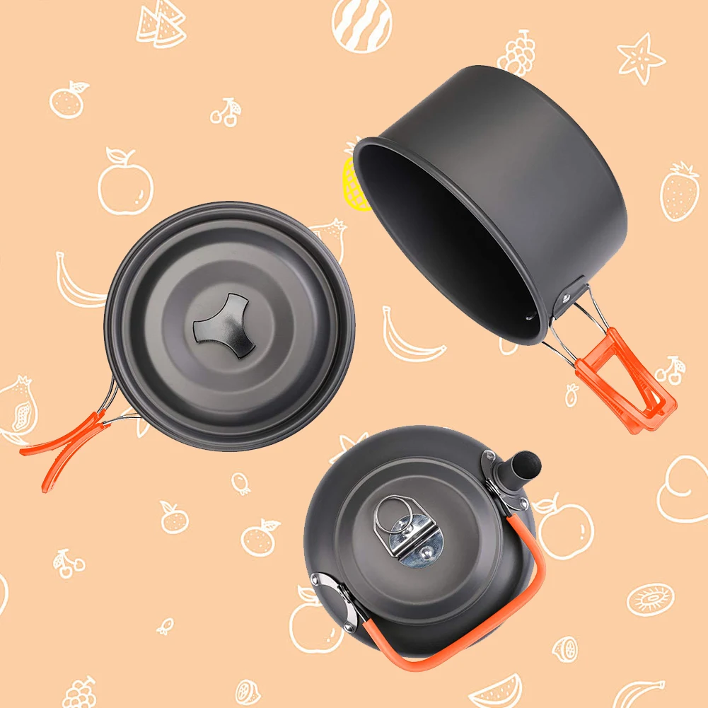 Kit de cuisine de camping, bou - Camping Cooking Set Stainless Steel avis et prix