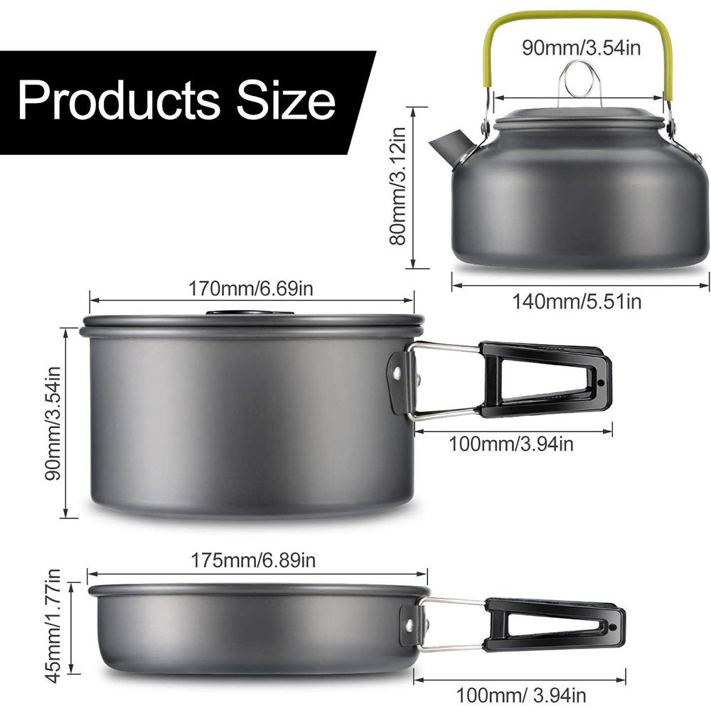 Ensemble de vaisselle de campi - Camping Cooking Utensil Set avis et prix