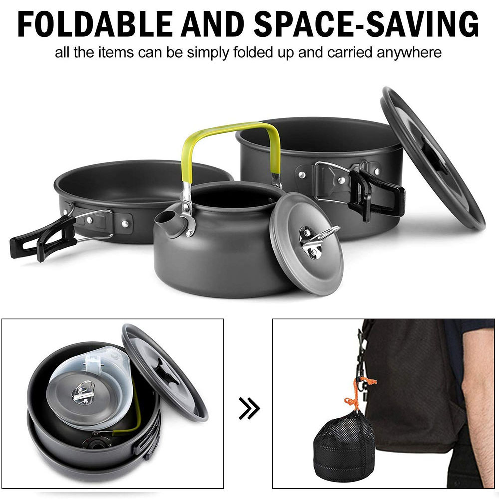 Ensemble de vaisselle de campi - Camping Cooking Utensil Set avis et prix