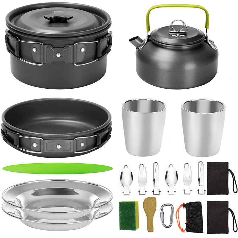 1 Ensemble de cuisine de campi - Camping Cooking Pots And Pans Set avis et prix