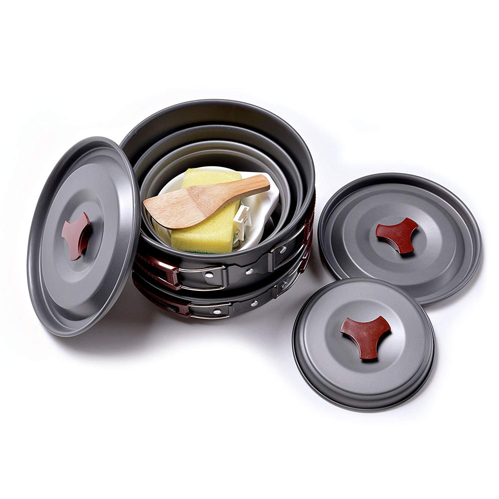 Kit de batterie de cuisine de  - Camping Cooking Pots And Pans Set avis et prix