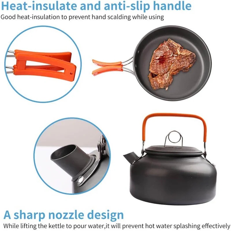 Ensemble de cuisine de camping - Camping Cooking Set Stainless Steel avis et prix