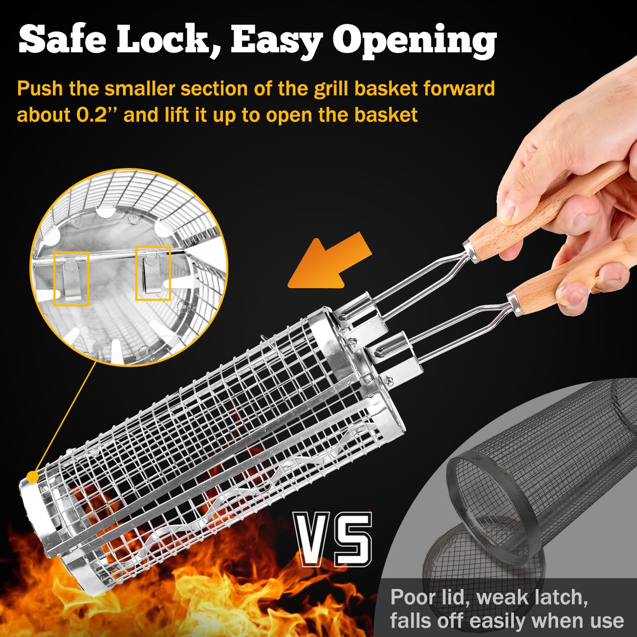 BUYYES – panier à gril roulant - Camping Cooking Handle avis et prix